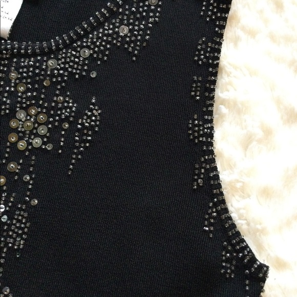 💎2xHP!💎 VINTAGE | Joseph A. | Exquisite Beaded Sequin Sleeveless Top - Picture 10 of 15